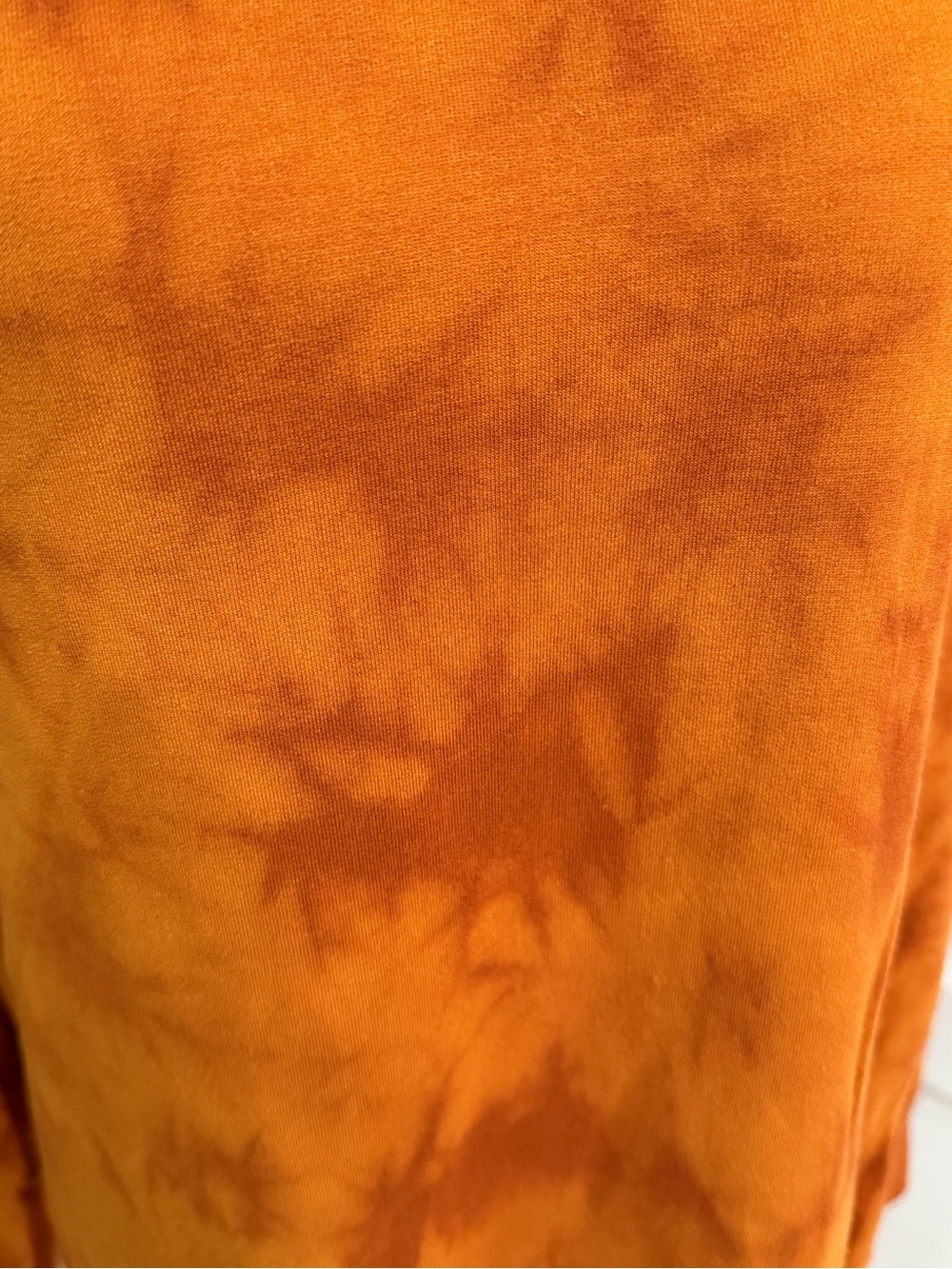 Burnt Orange Tie-Dye Long Sleeve Pullover Top | Relaxed Fit - Picture 3 of 5